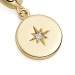 Gold Biography Star Set Disc Charm