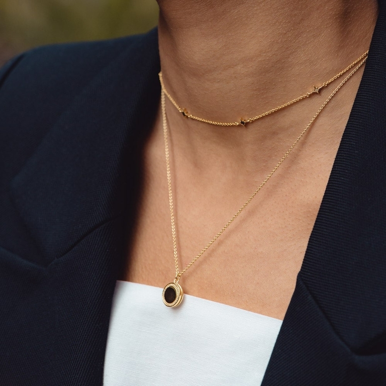 Biography Cosmos Locket Necklace