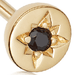 Gold Polaris Black Spinel Stud Earrings
