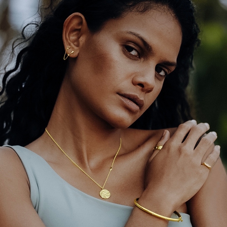 Gold Deco Shard Chain Stud Earrings | Astley Clarke