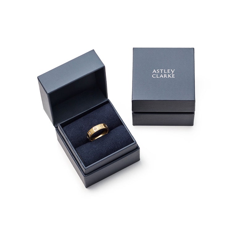 Gold Polaris North Star Black Spinel Ring