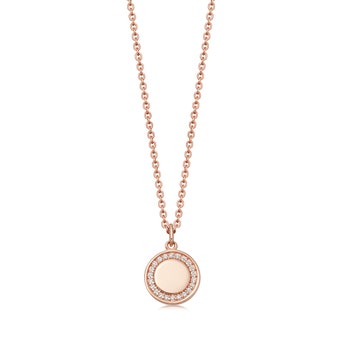 Rose Gold Biography Cosmos Pendant Necklace
