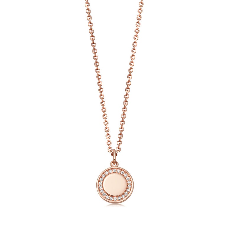 Rose Gold Biography Cosmos Pendant Necklace