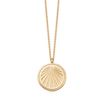 Celestial Sunrise Locket Necklace