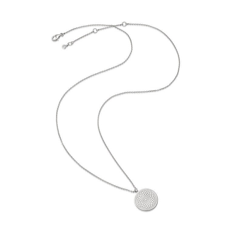 Celestial Radial Locket Necklace in Sterling Silver