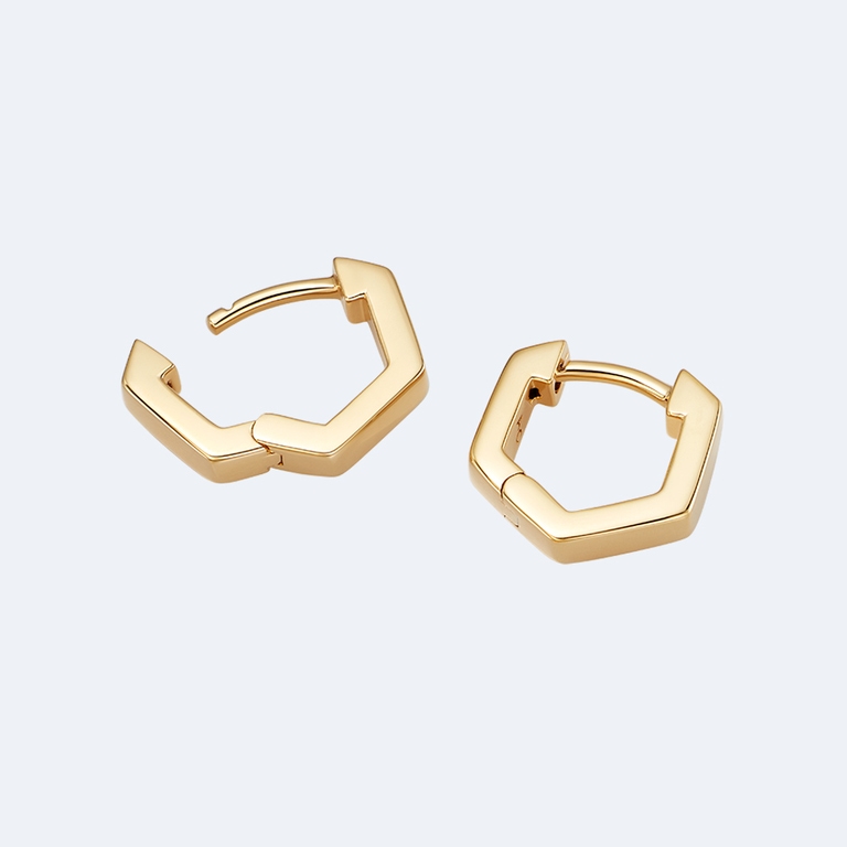 Mini Deco Hoop Earrings in Yellow Gold Vermeil | Yellow Gold Vermeil | Astley Clarke London