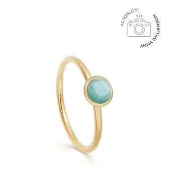 Gold Stilla Mini Amazonite Ring 