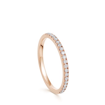 Half Eternity Diamond Ring in Rose Gold