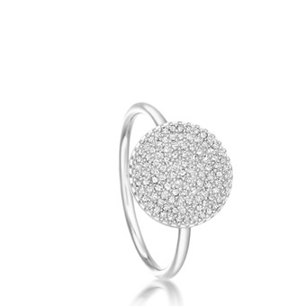 Solid White Gold Icon Diamond Ring