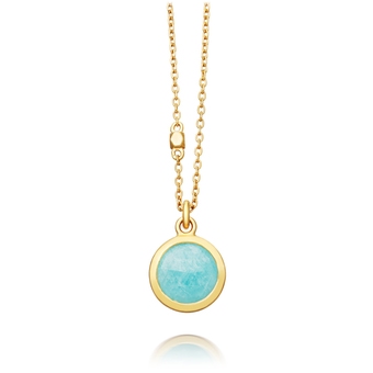Round Stilla Amazonite Pendant Necklace