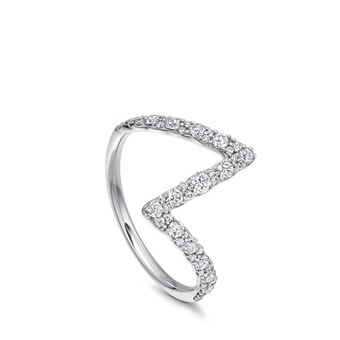 Solid White Gold Interstellar Flash Natural Diamond Ring