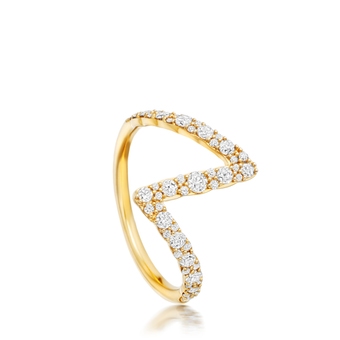 Solid Gold Interstellar Flash Diamond Ring 