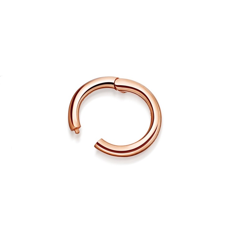 14ct rose gold huggie hoop earring