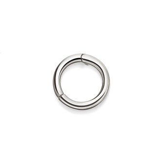 Solid White Gold Diamond Huggie Single Hoop Earring