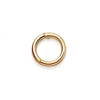 Solid Gold Halo Tiny Single Hoop Earring