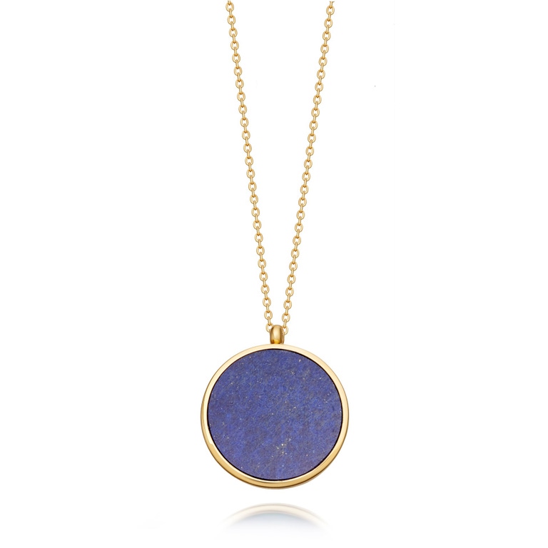Lapis Slice Stilla Locket Necklace