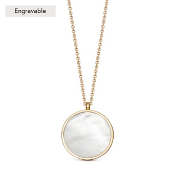 Gold Stilla Mother of Pearl Locket Necklace