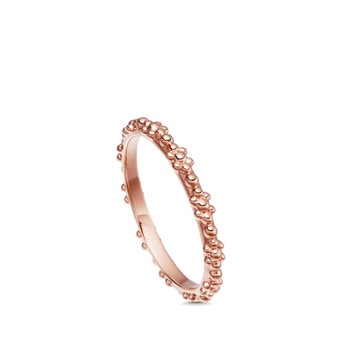 Mille Beaded Ring in Rose Gold Vermeil