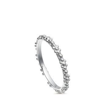 Mille Beaded Ring in Sterling Silver