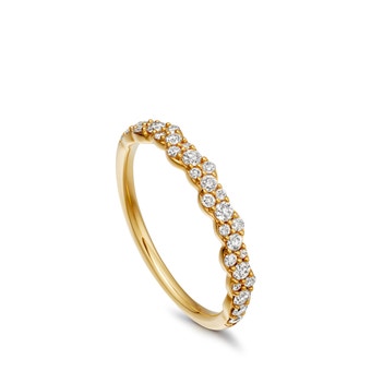 Solid Gold Interstellar Linia Natural Diamond Ring