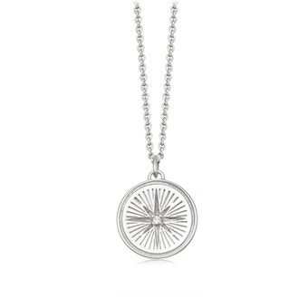 Silver Celestial Compass Pendant Necklace