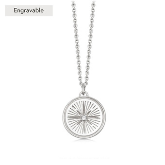Silver Celestial Compass Pendant Necklace