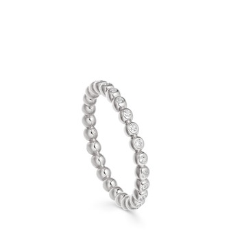 Stilla Arc Eternity Ring in Sterling Silver