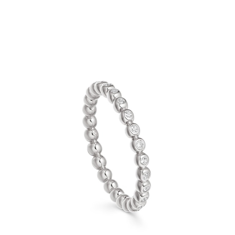 Stilla Arc Eternity Ring in Sterling Silver