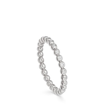 Silver Stilla White Sapphire Eternity Ring