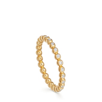Gold Stilla White Sapphire Eternity Ring 