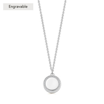 Silver Biography Cosmos Locket Necklace