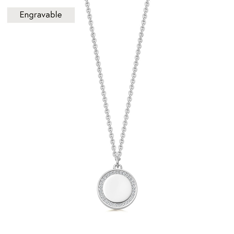Silver Biography Cosmos Locket Necklace