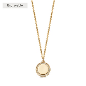 Gold Biography Cosmos Locket Necklace