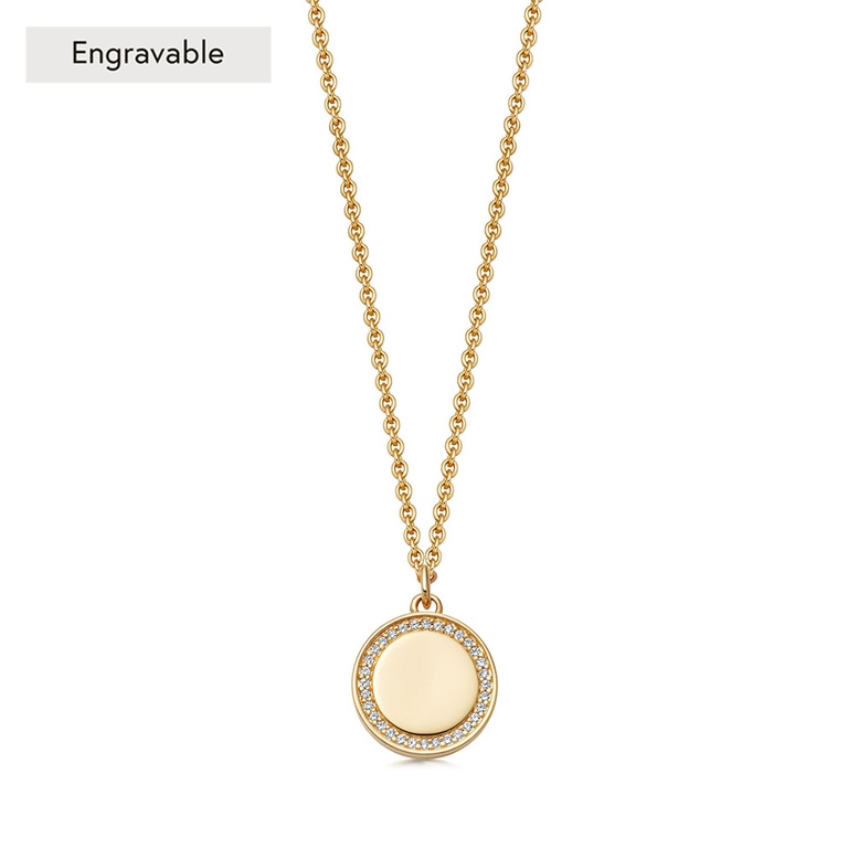 Gold Biography Cosmos Locket Necklace