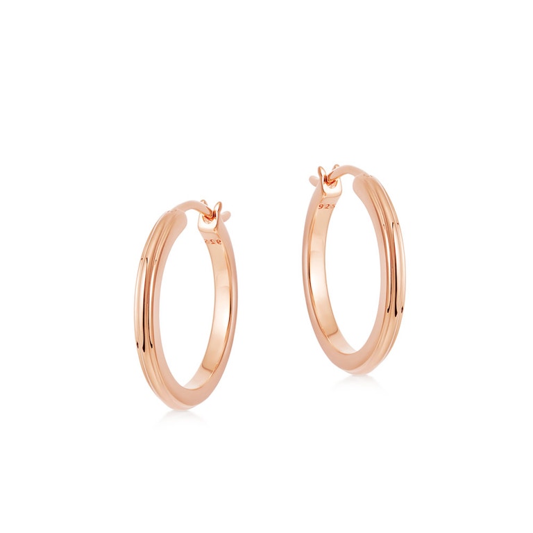 Rose Gold Celestial Linia Small Hoop Earrings