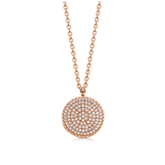 Icon Diamond Rose Gold Locket Necklace