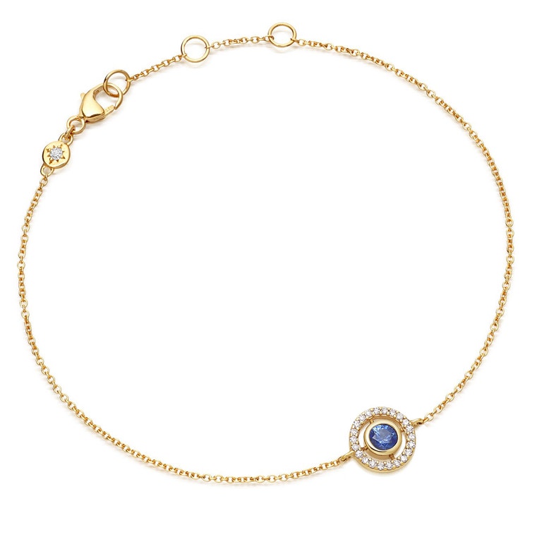 Mini Icon Aura Gold Blue Sapphire Bracelet