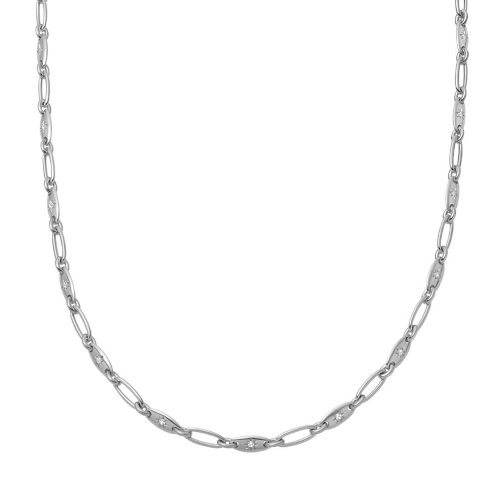 Silver Celestial Orbit Chain Necklace