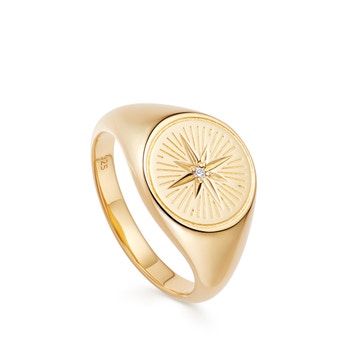 Celestial Compass Signet Ring