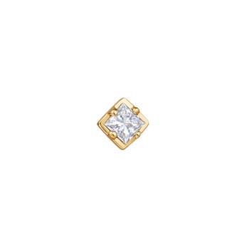 Solid Gold Comet Mini Single Diamond Stud Earring