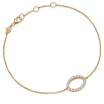 Halo Bracelet Diamond  | Yellow Gold London
