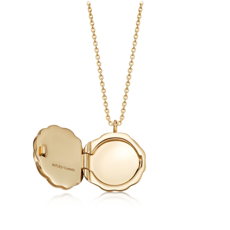 solid gold locket necklace with photo option