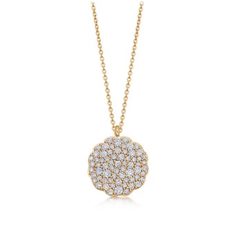 Asteri Diamond Locket Necklace in Yellow Gold