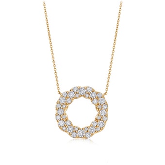 Solid Gold Asteri Diamond Loop Necklace