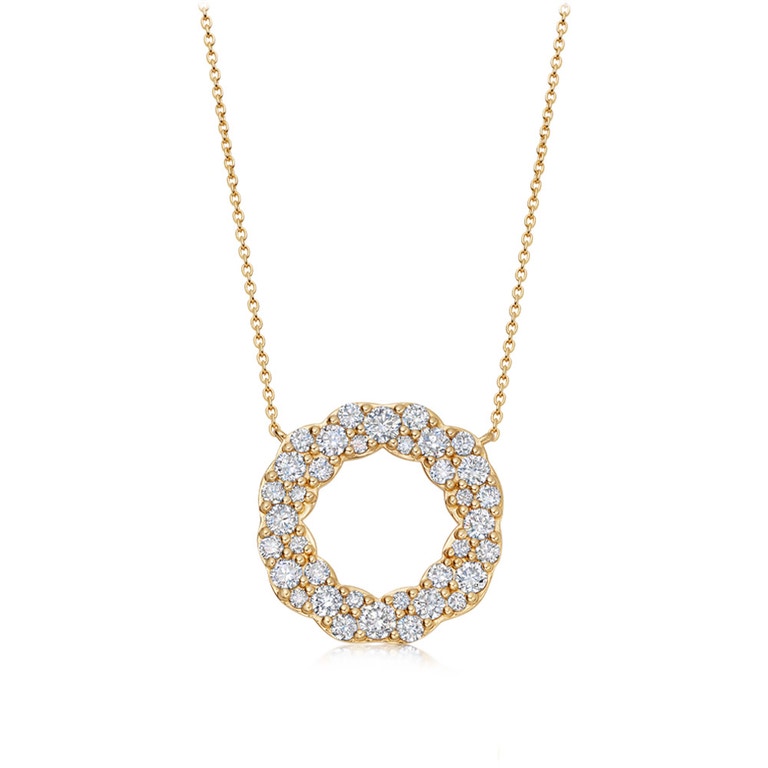 Solid Gold Asteri Natural Diamond Loop Necklace