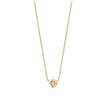 Polaris White Sapphire Star Set Pendant Vermeil