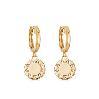 Gold Theirworld Huggie Earrings
