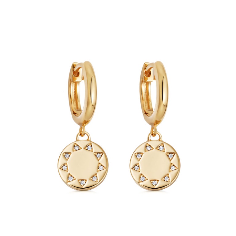 Gold Theirworld Huggie Earrings