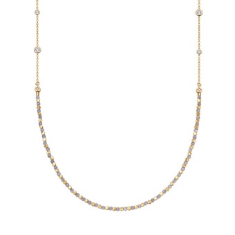 North Star and Mini Biography Iolite Necklace in Yellow Gold Vermeil