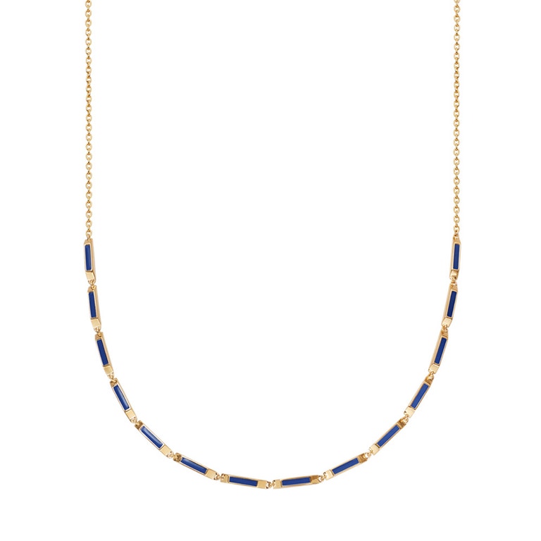 Aubar Necklace Blue Enamel